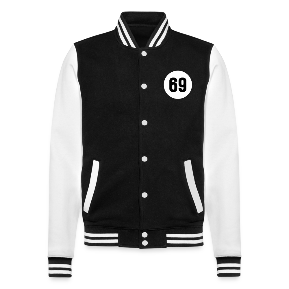 69ERS - Premium College-Sweatjacke - Schwarz/Weiß