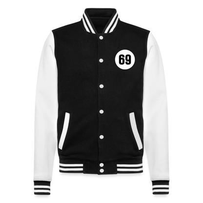 69ERS - Premium College-Sweatjacke - Schwarz/Weiß