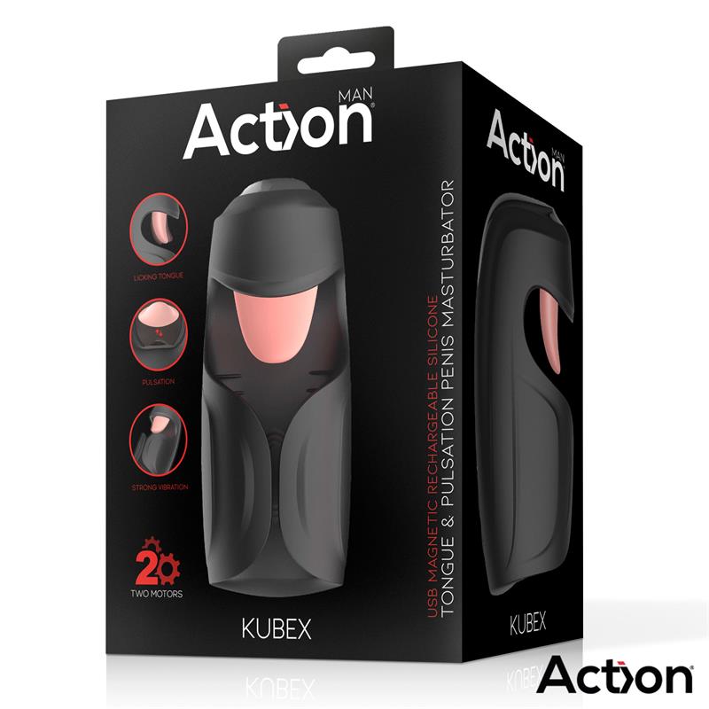 Kubex Masturbator with Licking Tongue Pulsation and Vibration